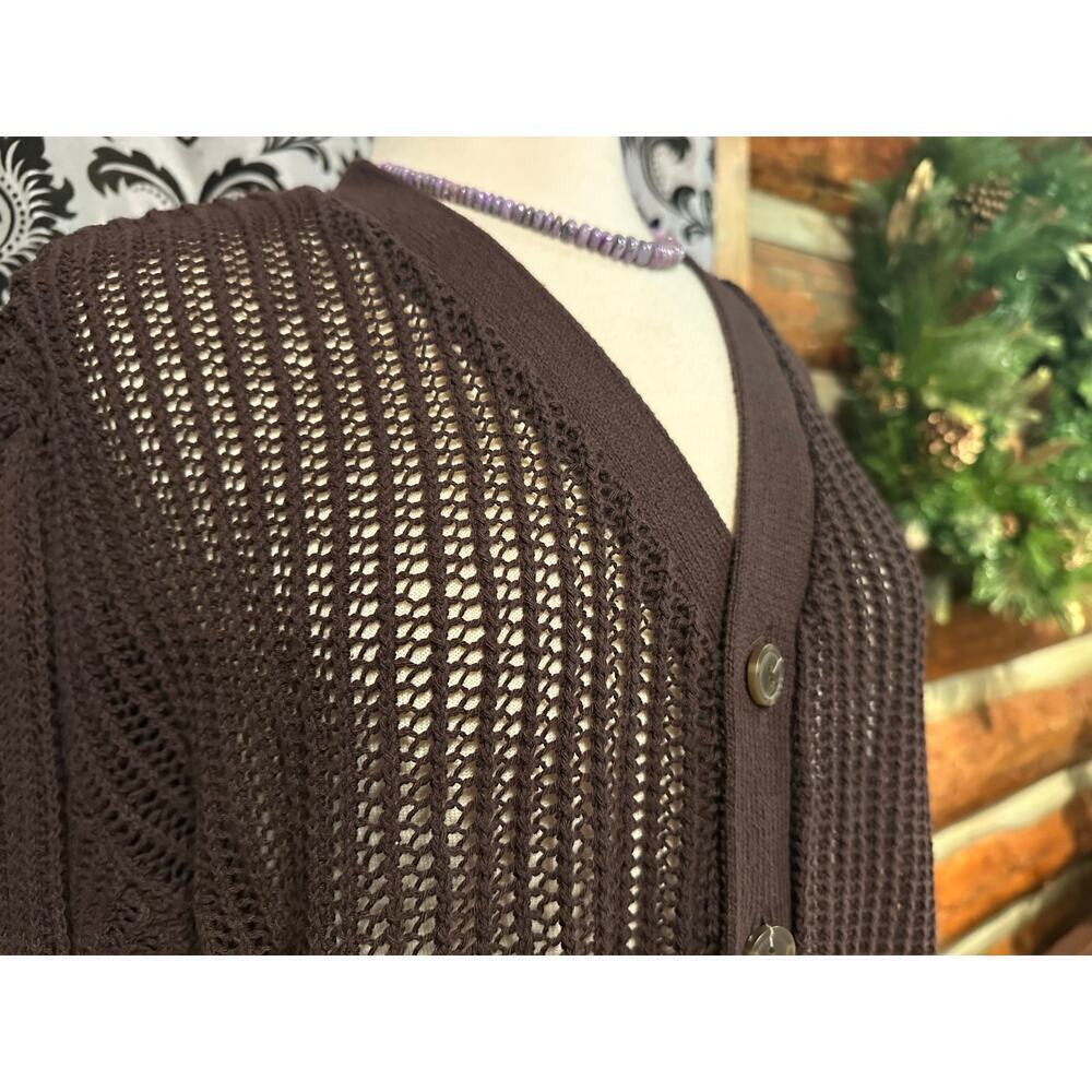 Brown BDG Urban Outfitters Knit Button Up Sweater Cardigan - Picture 3 of 7